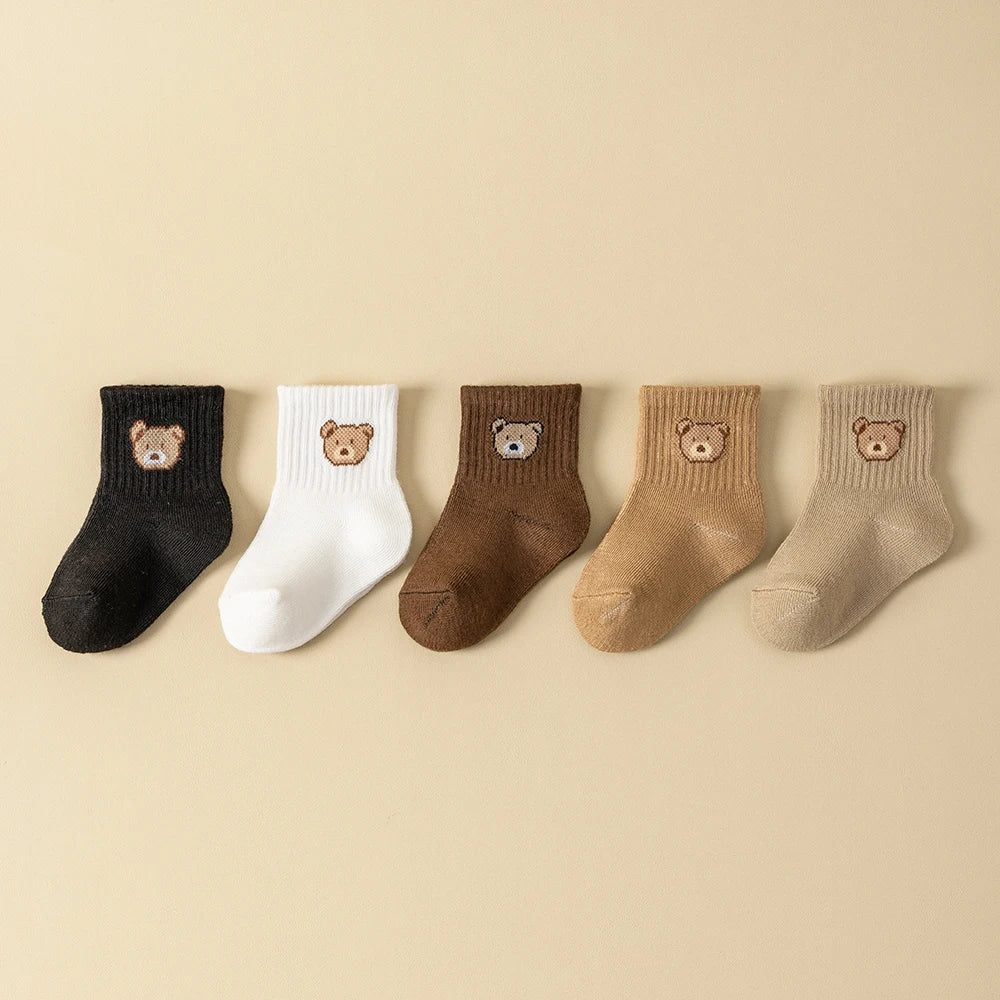5 Paires Chaussettes Bébé Ours
