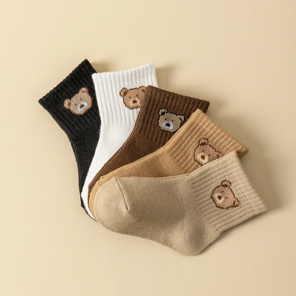 5 Paires Chaussettes Bébé Ours
