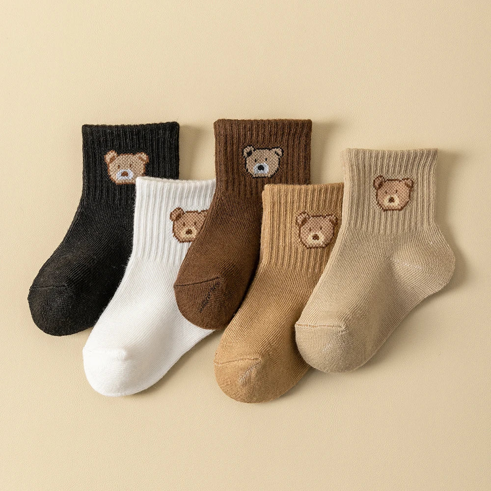 5 Paires Chaussettes Bébé Ours