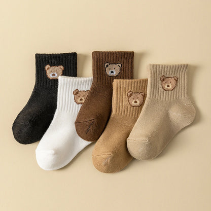 5 Paires Chaussettes Bébé Ours